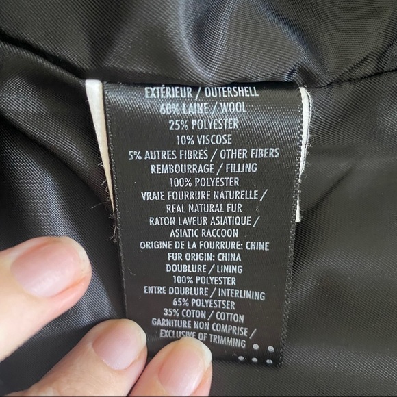 soia & Kyo Wool Black Peacoat Made in Canada - Picture 9 of 9